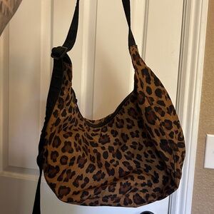 Leopard Baggu Crescent Bag
